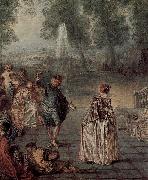 Jean antoine Watteau Das Ballvergnegen painting